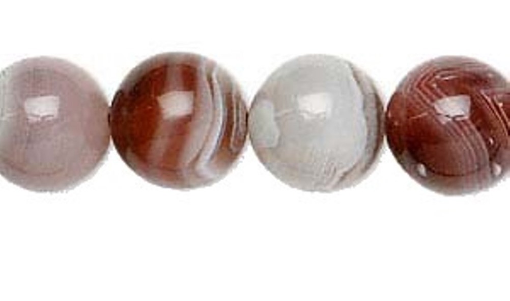 Perle agate du bostwana Ø 6mm fil longueur de 35 cm P070P01